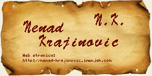 Nenad Krajinović vizit kartica
